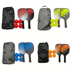Pickleball Paddle Set with 2 Rackets, 4 Balls & Handbag
