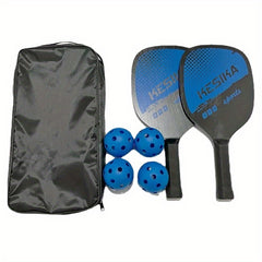 Pickleball Paddle Set with 2 Rackets, 4 Balls & Handbag