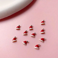 5pcs Christmas Glove Nail Art Charms With Rhinestone, DIY Nail Art Decoration