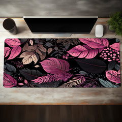 Boho Pastel Painting Mouse Pad - Pink Plant Abstract Table Pad