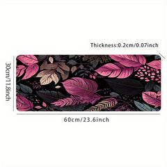 Boho Pastel Painting Mouse Pad - Pink Plant Abstract Table Pad