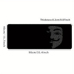 Alphabet Mask Mouse Pad Gaming Desk Mat Keyboard Pad Large
