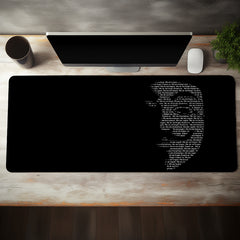 Alphabet Mask Mouse Pad Gaming Desk Mat Keyboard Pad Large