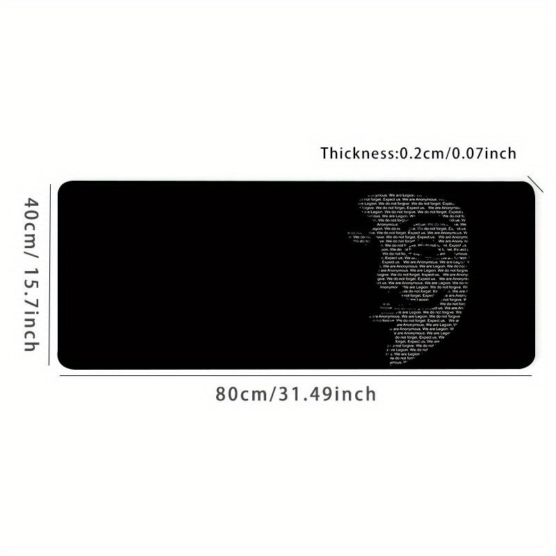 Alphabet Mask Mouse Pad Gaming Desk Mat Keyboard Pad Large