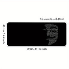 Alphabet Mask Mouse Pad Gaming Desk Mat Keyboard Pad Large