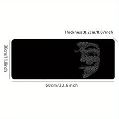 Alphabet Mask Mouse Pad Gaming Desk Mat Keyboard Pad Large