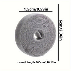 1pc 118 11in Reusable Fastening Tape Cable Ties Data Cable Storage