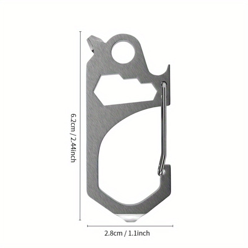 Multifunctional Keychain Keyring Bottle Opener Backpack Bag Hanging Buckle