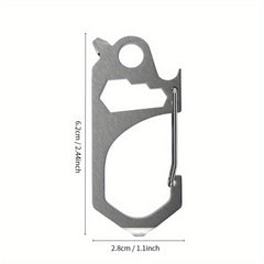 Multifunctional Keychain Keyring Bottle Opener Backpack Bag Hanging Buckle