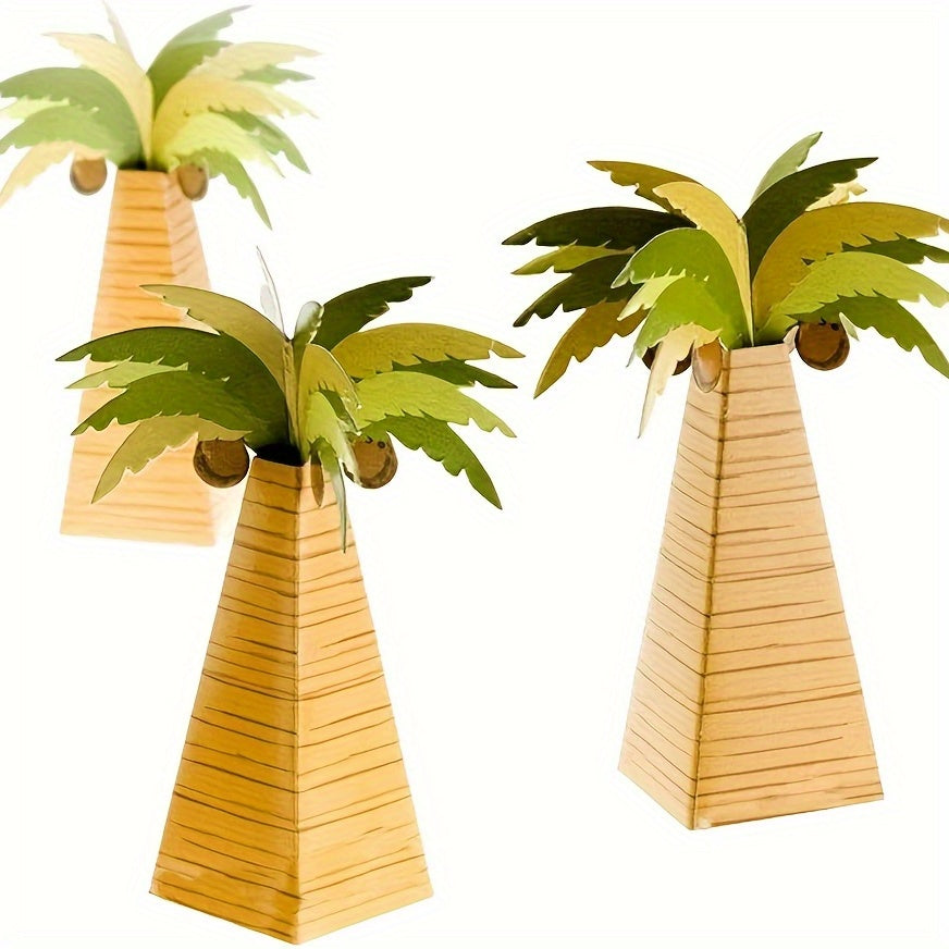 Hawaiian Coconut Palm Tree Candy Box Set - Great for Birthdays & Bridal Shower