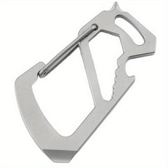 Portable Metal Keychain Buckle with Bottle Opener for Outdoor Activities
