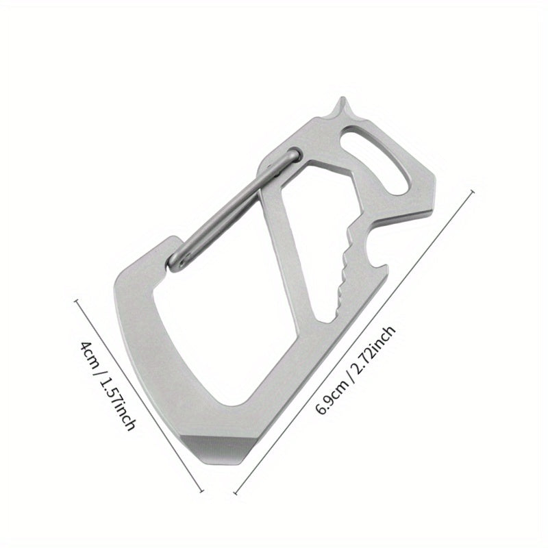 Portable Metal Keychain Buckle with Bottle Opener for Outdoor Activities