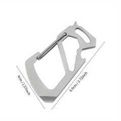 Portable Metal Keychain Buckle with Bottle Opener for Outdoor Activities