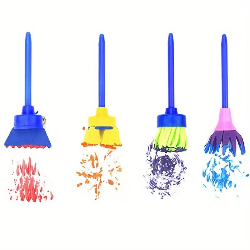 12pcs Painting Brushes Set Washable Sponge Brushes For Early Learning DIY Crafts