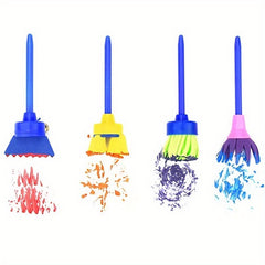 12pcs Painting Brushes Set Washable Sponge Brushes For Early Learning DIY Crafts