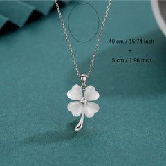 Four Leaf Clover Necklace Gift for Female Students