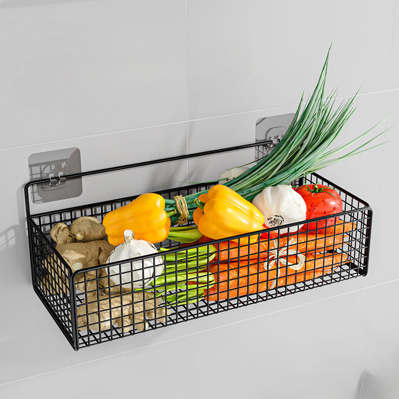 Wall mounted Drain Rack Kitchen Rack Iron Wire Mesh Storage Basket