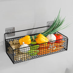 Wall mounted Drain Rack Kitchen Rack Iron Wire Mesh Storage Basket