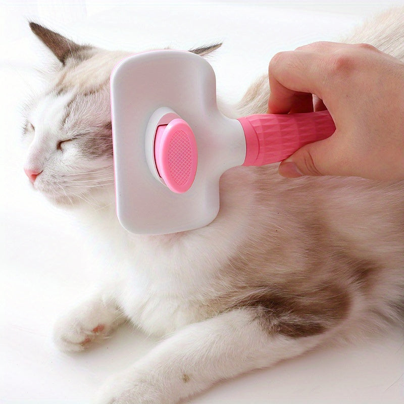 2pcs Cat Self Cleaning Comb Stainless Steel Needle Brush Pet Grooming