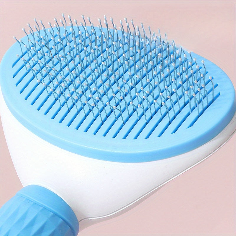2pcs Cat Self Cleaning Comb Stainless Steel Needle Brush Pet Grooming