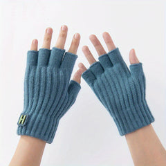 Fingerless Knitted Gloves Winter Coldproof Gloves For Writing Texting