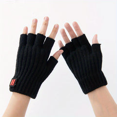 Fingerless Knitted Gloves Winter Coldproof Gloves For Writing Texting