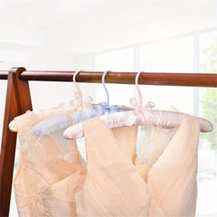 5pcs Satin Padded Clothes Hanger Silk Wrapped Coat Rack
