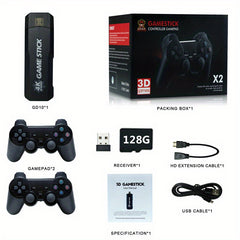 K8 Video Game Console 128G 64G Player Console Wireless Controller TV Game Stick