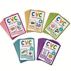 CVC Phonics Flashcards - Kindergarten & Preschool Learning Aid