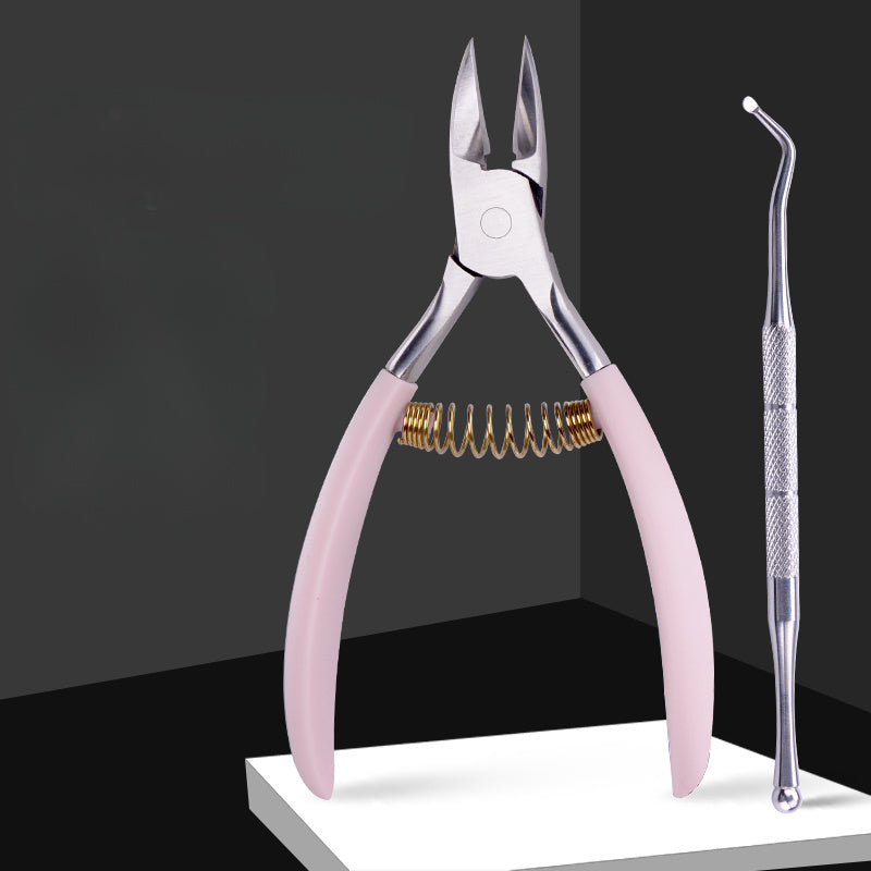 Nail Clipper & Pliers Set for Thick Nails with Cleaning Stick