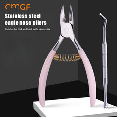 Nail Clipper & Pliers Set for Thick Nails with Cleaning Stick