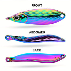 1pc Spinner Spoon Fishing Bait With Hook Metal Lure