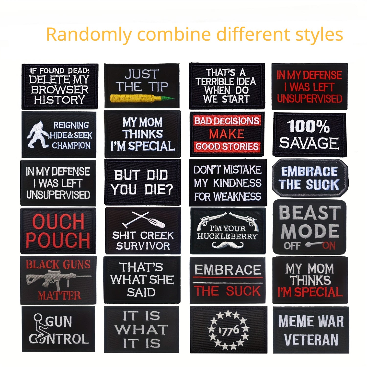 Funny Tactical Patch Hook Morale Patches for Vest Hat