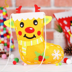 Non Woven Christmas Socks DIY Material Bag Sewn Socks Gift 1pc
