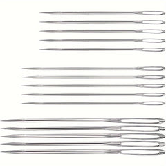 9pcs Stainless Steel Big Eye Sewing Needles with Bottle Stopper Orange