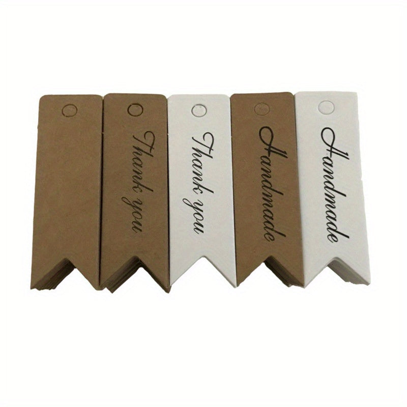 100pcs Retro Gift Small Label Paper Card DIY Material Gift Hanging Tag Party Gat