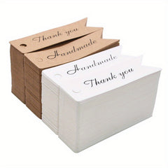 100pcs Retro Gift Small Label Paper Card DIY Material Gift Hanging Tag Party Gat