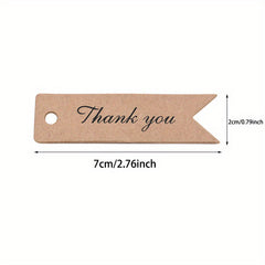 100pcs Retro Gift Small Label Paper Card DIY Material Gift Hanging Tag Party Gat