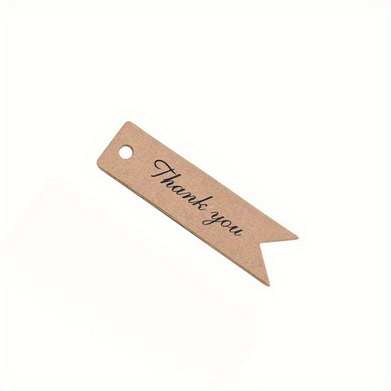 100pcs Retro Gift Small Label Paper Card DIY Material Gift Hanging Tag Party Gat