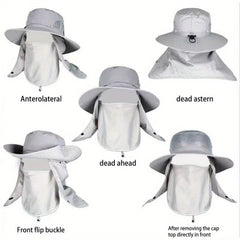 Breathable Fishing Hat with Full Face Cover and UV Protection