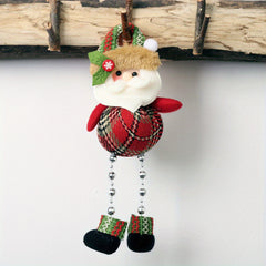 Plaid Bead Leg Pendants Christmas Window Decorations