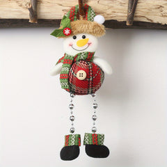 Plaid Bead Leg Pendants Christmas Window Decorations