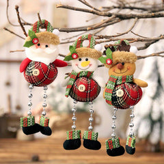 Plaid Bead Leg Pendants Christmas Window Decorations