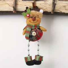 Plaid Bead Leg Pendants Christmas Window Decorations