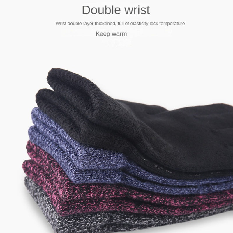 5 Pairs Winter Touch Screen Gloves Unisex Thick Knitted Cycling Hiking Gift