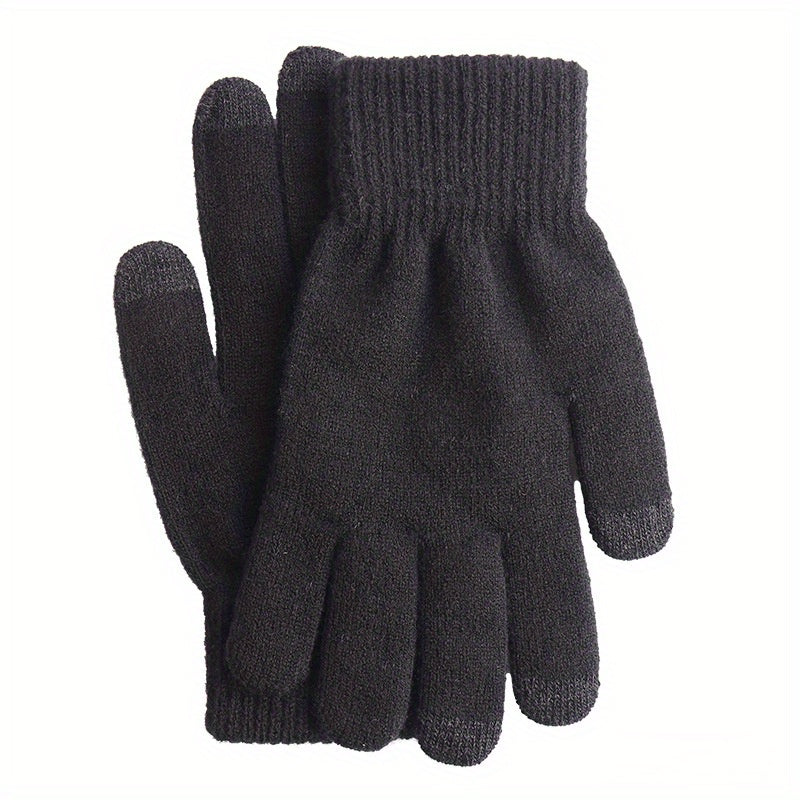 5 Pairs Winter Touch Screen Gloves Unisex Thick Knitted Cycling Hiking Gift