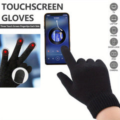 5 Pairs Winter Touch Screen Gloves Unisex Thick Knitted Cycling Hiking Gift