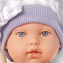 14 Inch Doll Sleeping Bag Silicone Plaid Hat Accessories