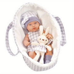 14 Inch Doll Sleeping Bag Silicone Plaid Hat Accessories