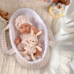 14 Inch Doll Sleeping Bag Silicone Plaid Hat Accessories